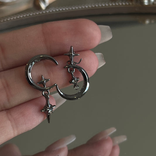 Starry Night Silver Earrings