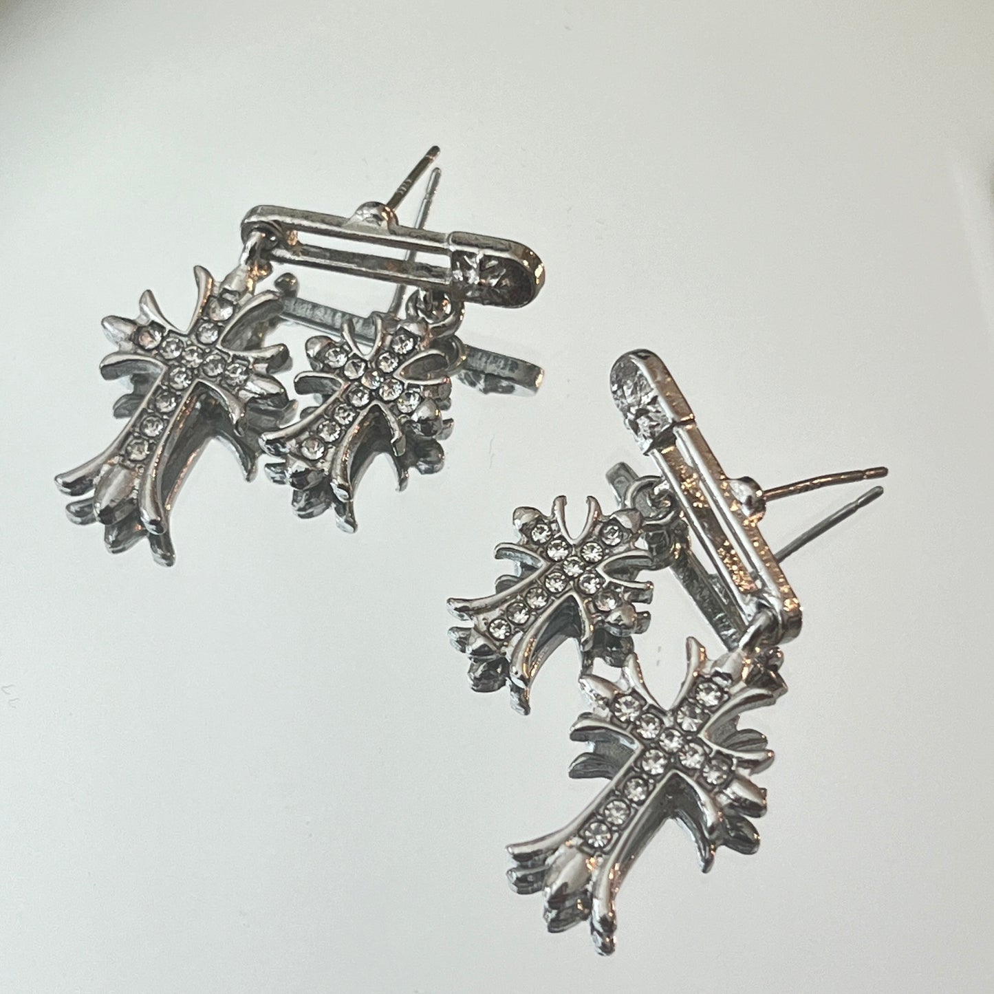 Punk Chic Cross Dangle Earrings